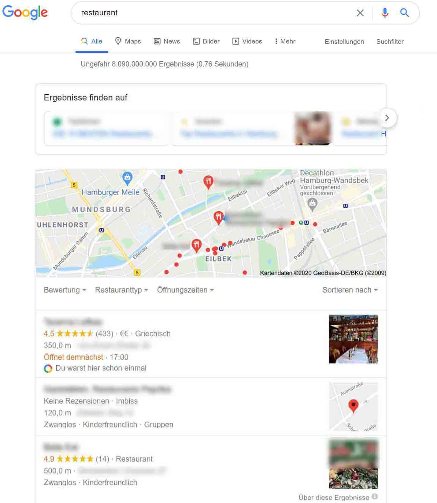 Lokale-Kundengewinnung für Restaurants mehr Gäste für Restaurants, Marketing Vertrieb Aquise Google my Business Google Maps Google Places, Cafe restaurant